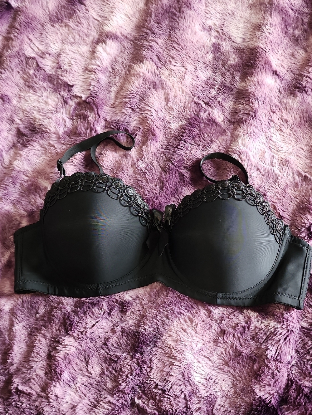 Black Push Up Bra Size Large